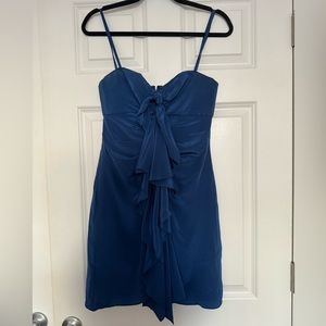 BCBG MAXAZRIA blue silk dress.